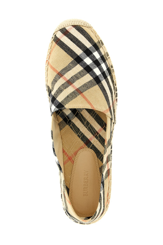 Check espadrilles Beige