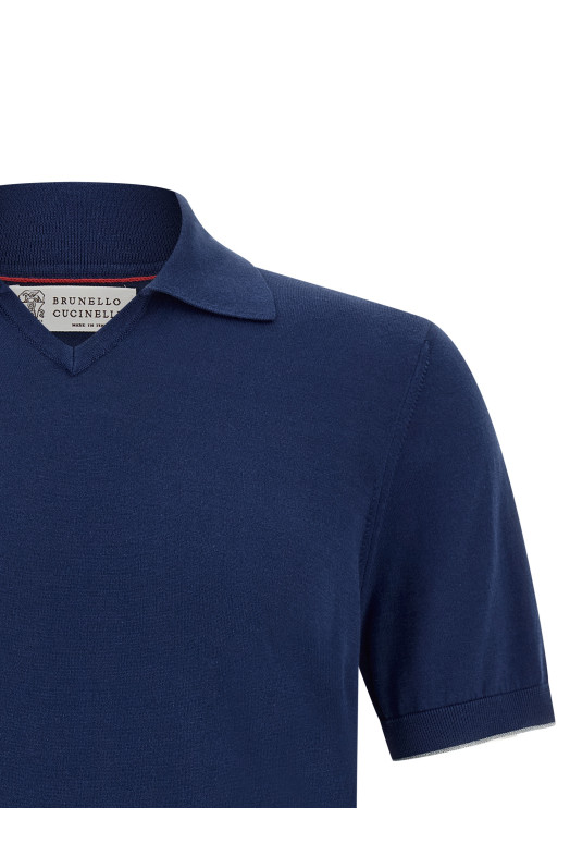 Cotton polo shirt Blue