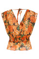 'Arcore' top orange