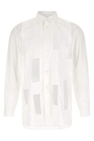Geometric cut-out shirt White