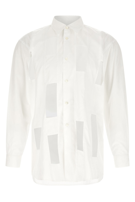 Geometric cut-out shirt White