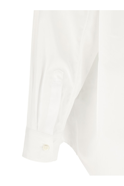 Geometric cut-out shirt White