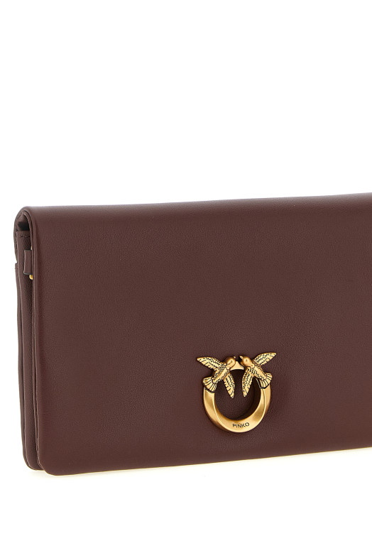 'Love Click Soft Horizontal' mini clutch Bordeaux