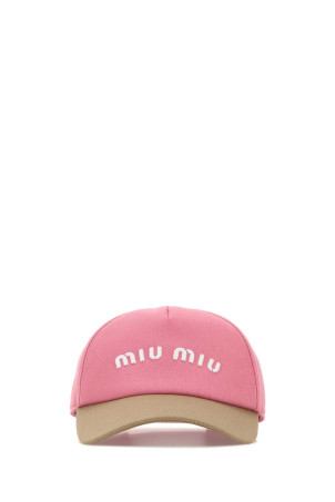 Two-tone cotton baseball cap MIU MIU (5HC179ACQ1)