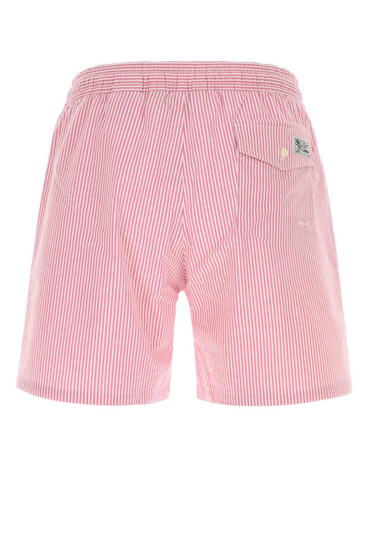 Embroidered stretch cotton blend swimming shorts Gray POLO RALPH LAUREN (710957784)