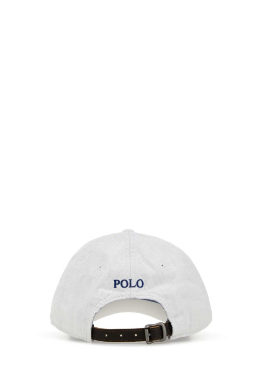 White linen baseball cap POLO RALPH LAUREN (710A13277)