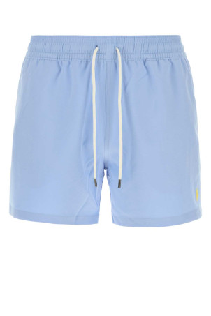 Light-blue stretch polyester swimming shorts Black POLO RALPH LAUREN (710B16721)