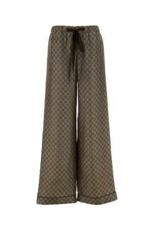 Printed twill wide-leg pant GUCCI (864567ZAUUN)