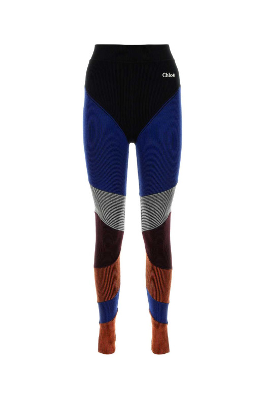 Multicolor stretch wool blend leggings CHLOE (CHC24SMT81800)