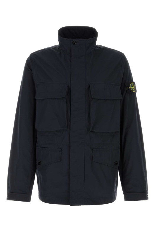 Midnight blue polyester jacket Black STONE ISLAND (L1S154100034S0026)