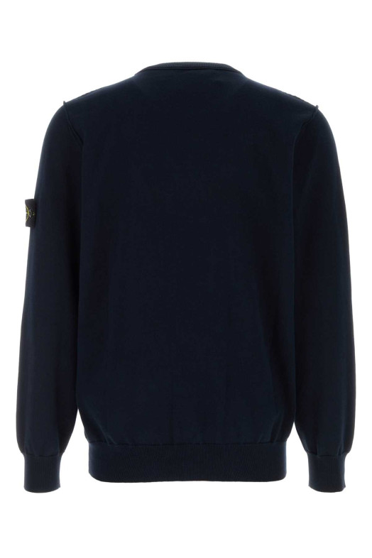 Midnight blue cotton sweater Black STONE ISLAND (L1S155100053S00B2)