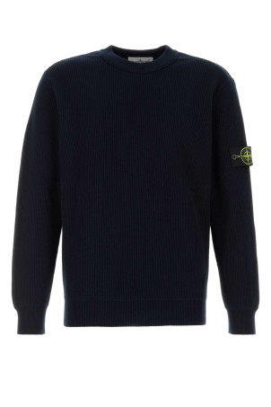 Midnight blue cotton sweater Black STONE ISLAND (L1S155100154S00D8)