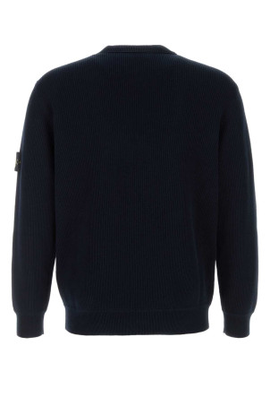 Midnight blue cotton sweater Black STONE ISLAND (L1S155100154S00D8)
