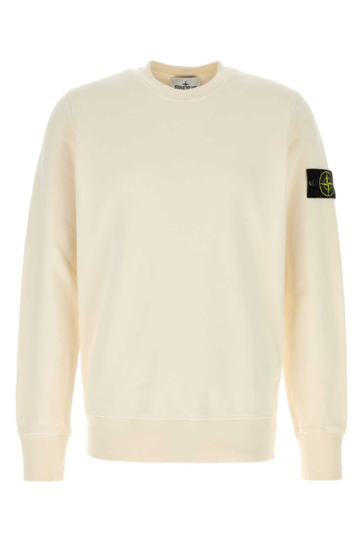 Ivory cotton sweatshirt White STONE ISLAND (L1S156100060S0051)