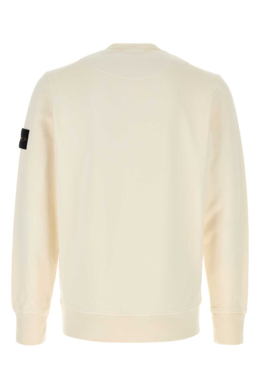 Ivory cotton sweatshirt White STONE ISLAND (L1S156100060S0051)