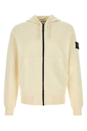Ivory cotton sweatshirt White STONE ISLAND (L1S156100061S0051)