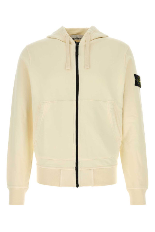 Ivory cotton sweatshirt White STONE ISLAND (L1S156100061S0051)