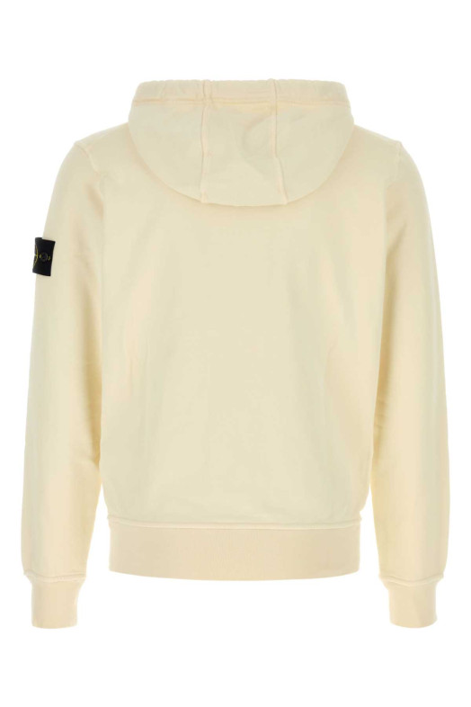 Ivory cotton sweatshirt White STONE ISLAND (L1S156100061S0051)
