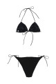 'Triangle Plisse' bikini Black