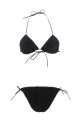 'Triangle Plisse' bikini Black