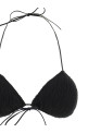 'Triangle Plisse' bikini Black