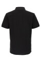 Logo patch polo shirt Black