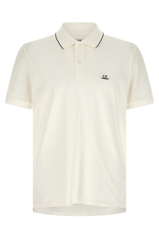 Logo patch polo shirt White