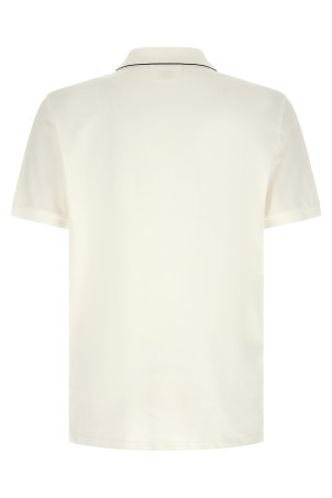 Logo patch polo shirt White