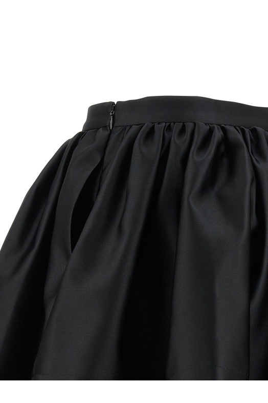 Satin skirt Black