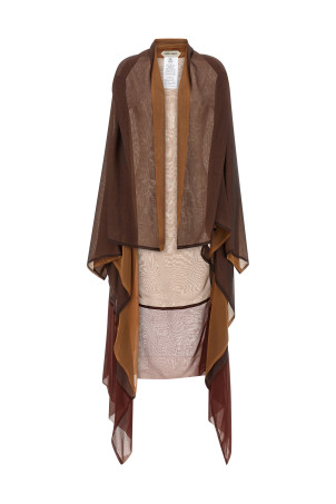 Chiffon cardigan Brown