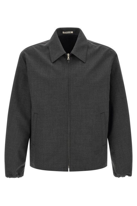Tropical wool jacket Gray