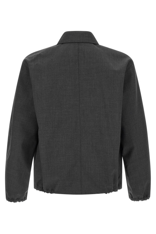 Tropical wool jacket Gray