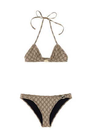 Бікіні «Incrocio GG» бежевого кольору 688999XHAK32270