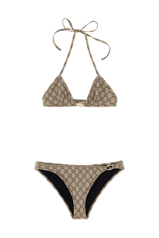 Бікіні «Incrocio GG» бежевого кольору 688999XHAK32270