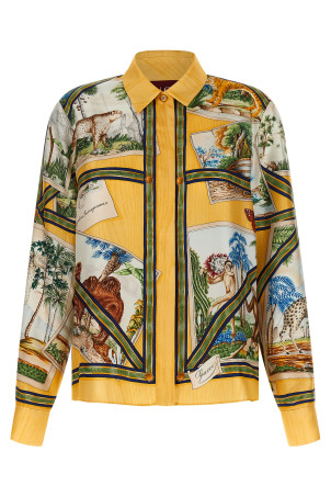 Шовкова сорочка, різнокольорова GUCCI 856090ZAUK67313
