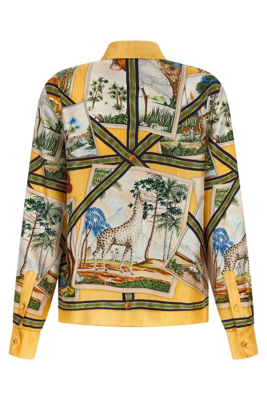 Шовкова сорочка, різнокольорова GUCCI 856090ZAUK67313
