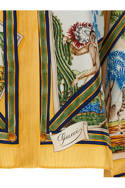 Шовкова сорочка, різнокольорова GUCCI 856090ZAUK67313