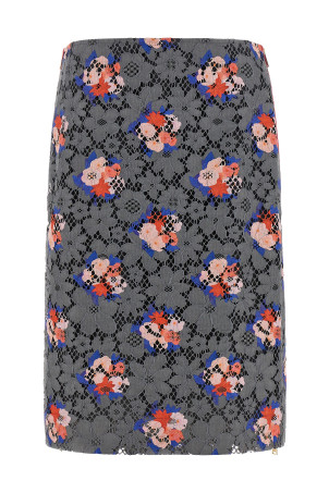 'Fendi Bouquet' lace skirt Gray