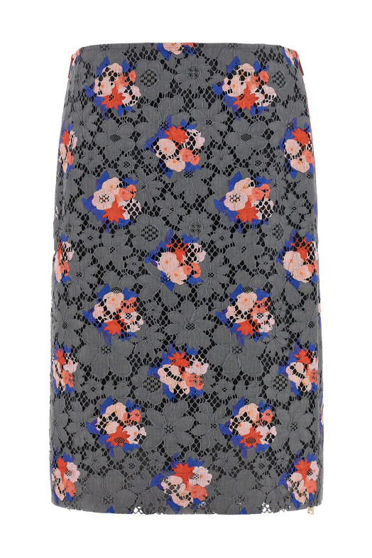 'Fendi Bouquet' lace skirt Gray