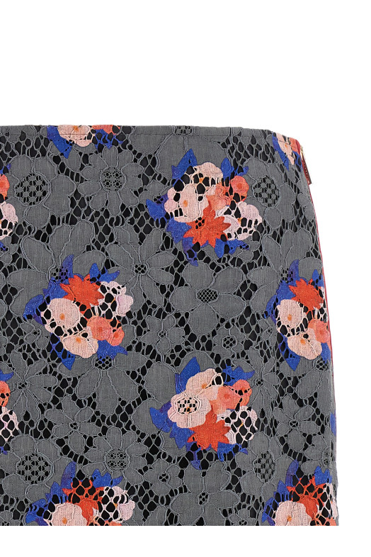 'Fendi Bouquet' lace skirt Gray