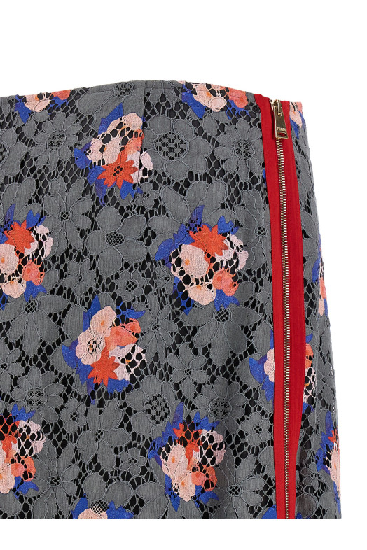 'Fendi Bouquet' lace skirt Gray