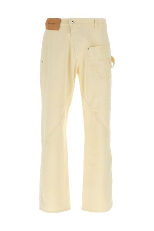 'Twisted workwear' pants Yellow