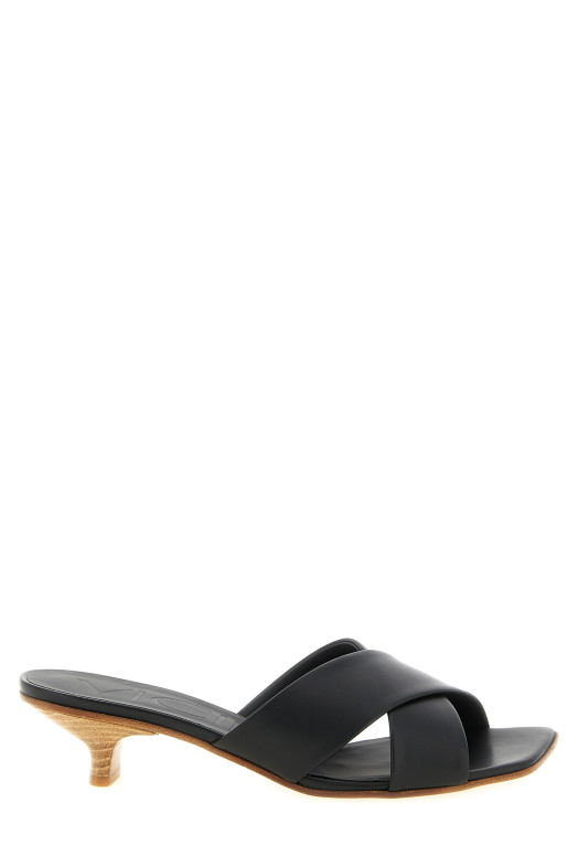 Leather mules Black