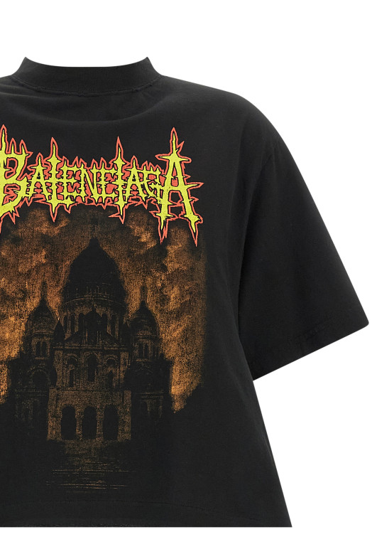 'Balenciaga Sacré Cœur' T-Shirt Black