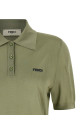 Блискуча віскозна сорочка-поло  Зелена FENDI FZXE82AW4VF1UKL