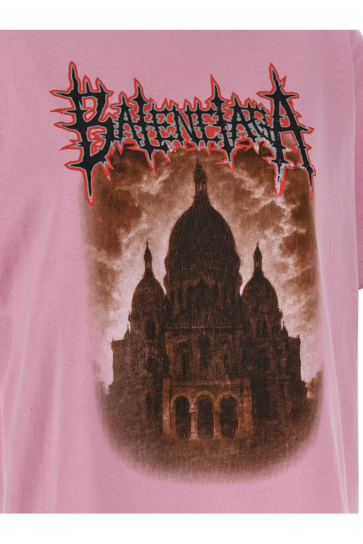 'Balenciaga Sacré Cœur' T-shirt Pink