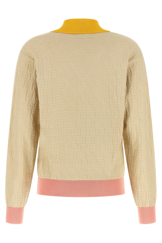 FF jacquard sweater Beige