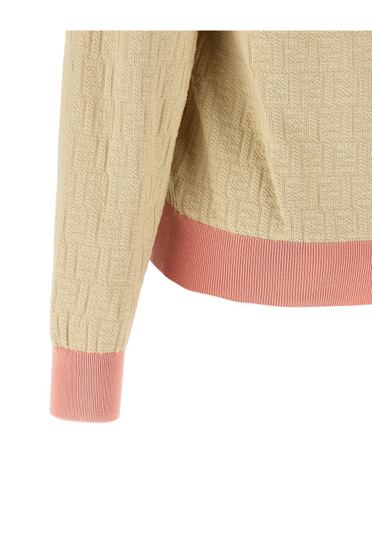 FF jacquard sweater Beige