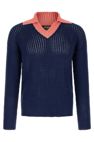 Cablé braided sweater Blue