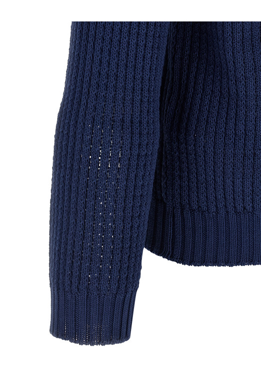 Cablé braided sweater Blue